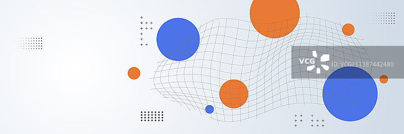 现代渐变蓝橙抽象banner图片素材