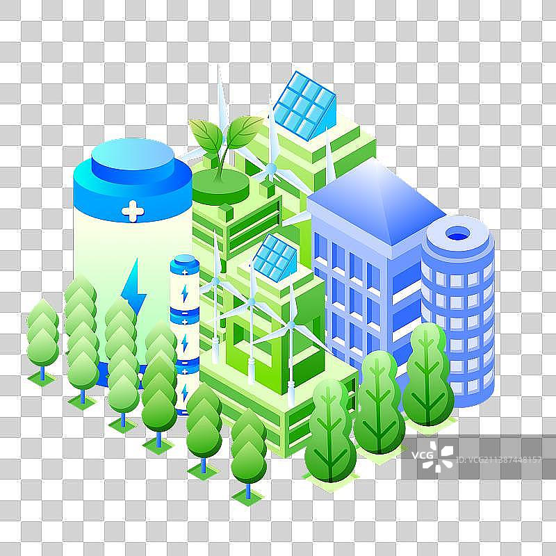 2.5D新能源元素图片素材