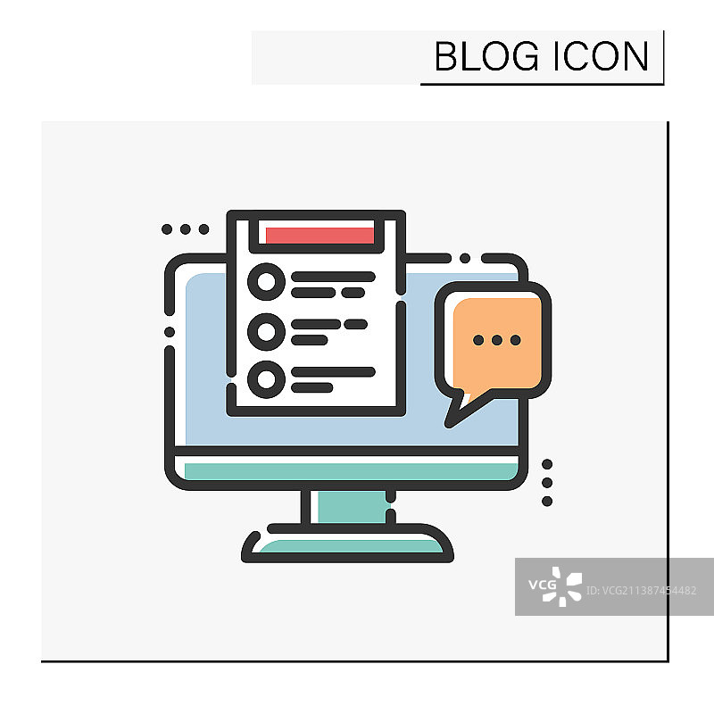 彩色评论图标图片素材