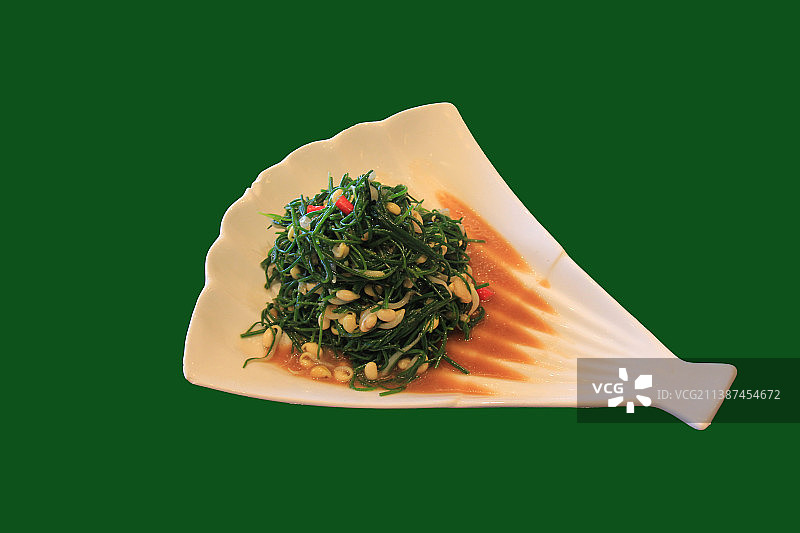 甘肃兰州风味美食：巧拌沙葱图片素材