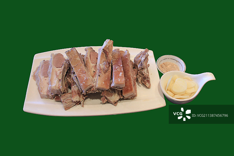 甘肃兰州风味美食：冰抓羊肉（手抓羊肉）图片素材