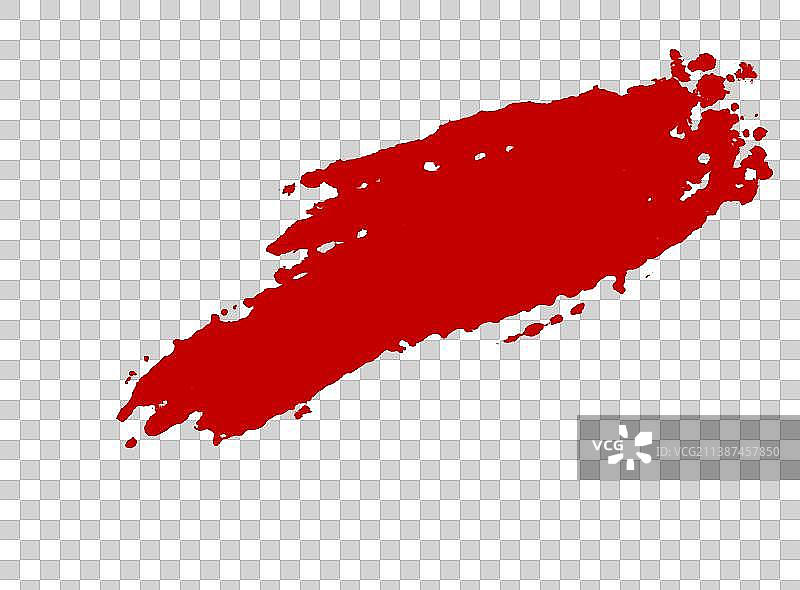 红色书法毛笔笔触水墨墨迹笔刷素材图片素材