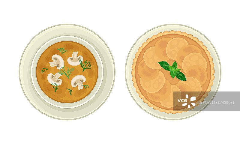 传统美味的欧洲美食俯视图图片素材