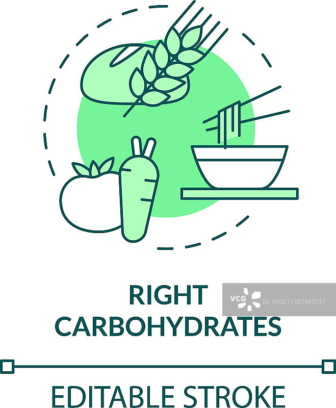 右旋碳水化合物绿色概念图标图片素材