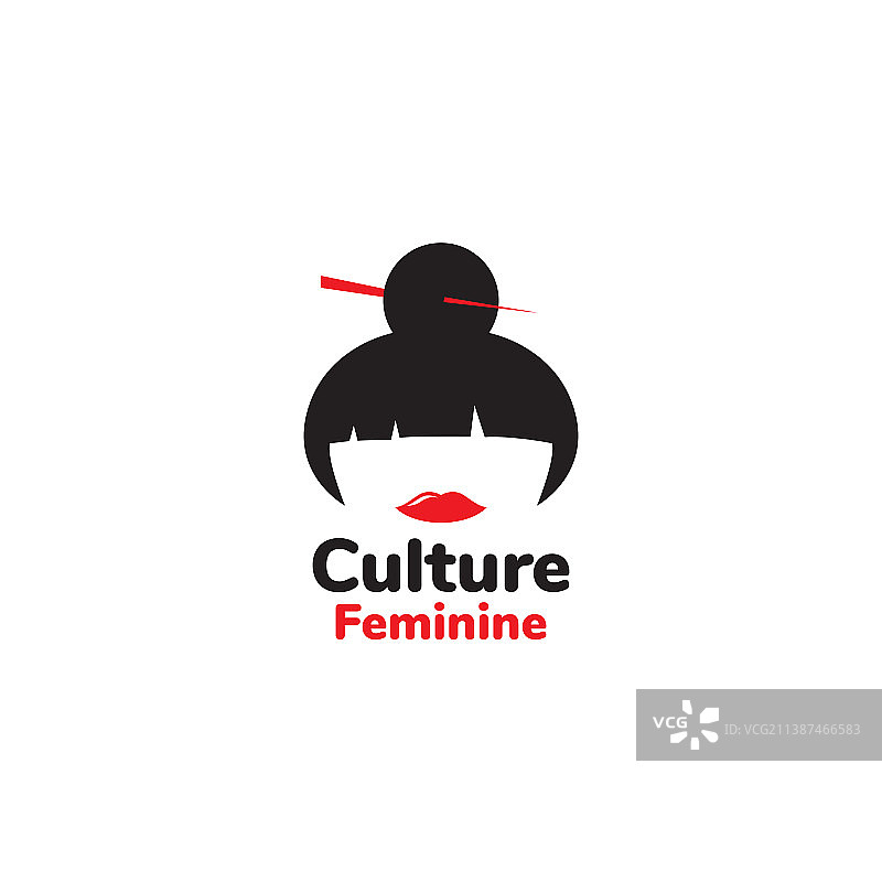 日本女孩美妆文化标志图标图片素材