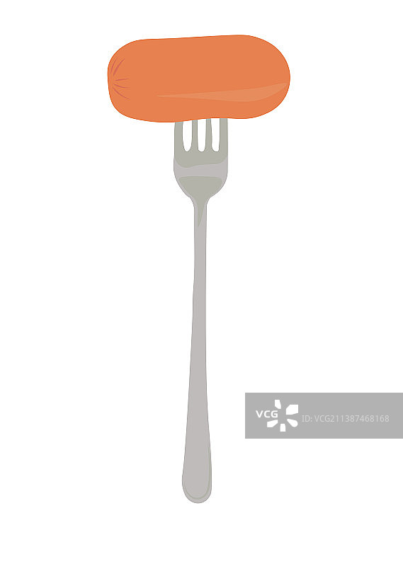 叉子上的香肠素材图片素材