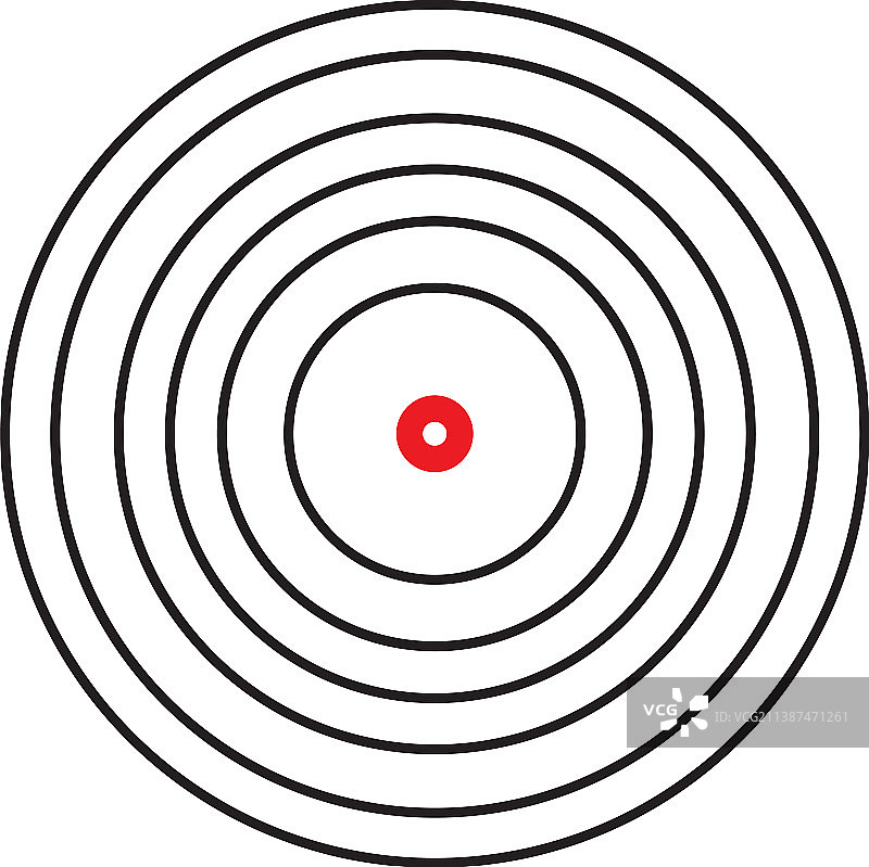 白色背景上的目标命中图标图片素材