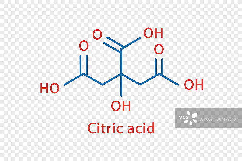 柠檬酸化学式图片素材