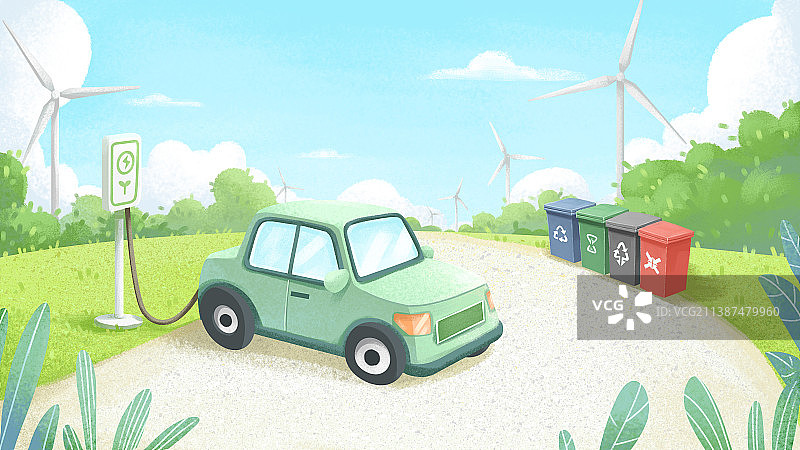 新能源环保出行图片素材