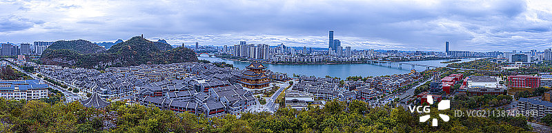 柳州窑埠古镇全景图片素材