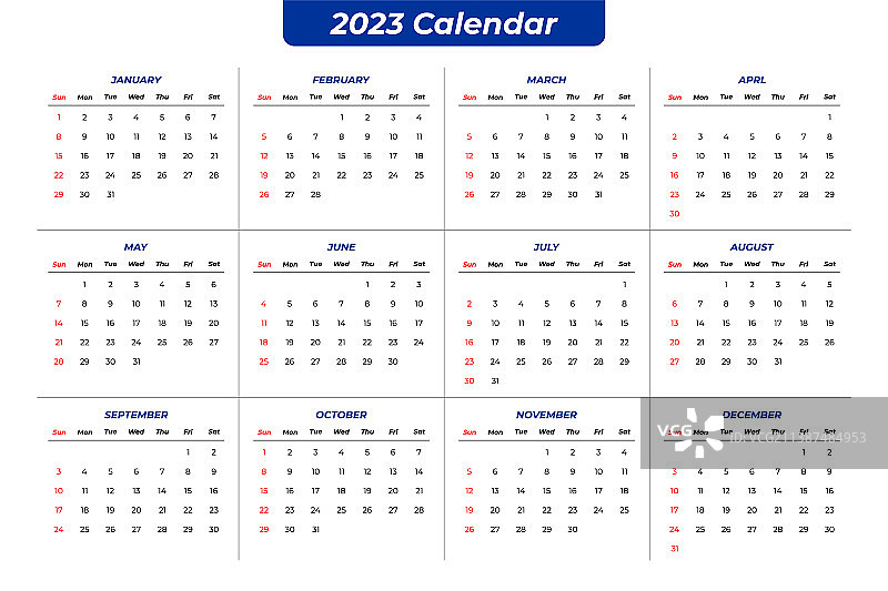 2023年日历图片素材