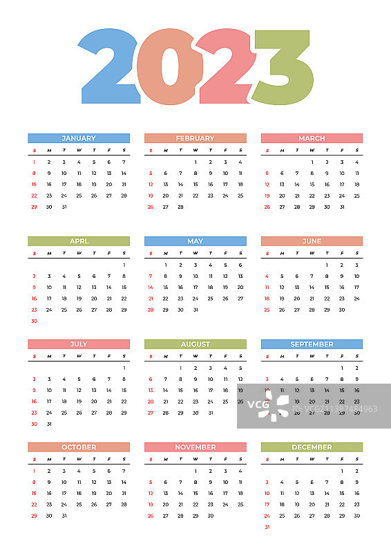 2023年日历图片素材