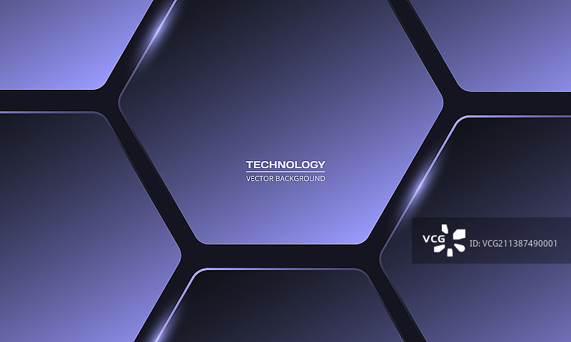 抽象3D科技六边形背景图片素材