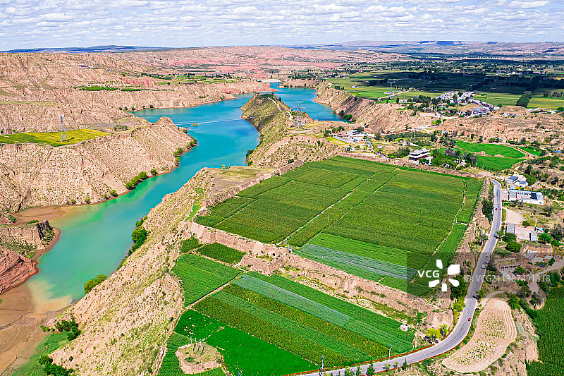 陕西靖边县明代龙洲堡遗址图片素材