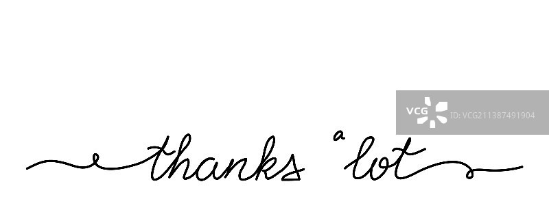 非常感谢手写引言文本短语线图片素材