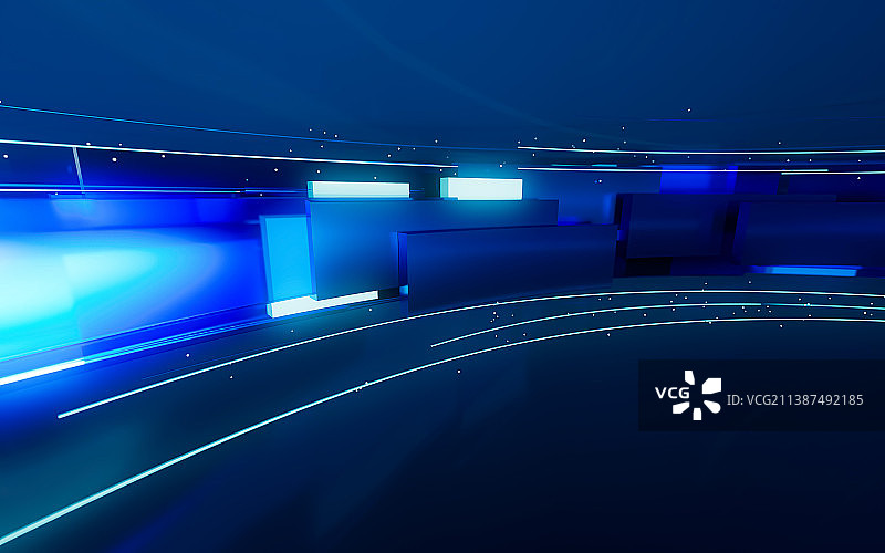 科技感三维图形新闻传媒广告背景幕图片素材