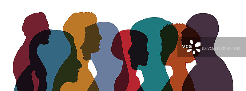 一群扁平风格的市民图片素材