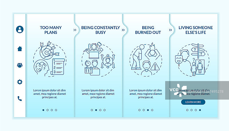 失衡的生活青色渐变引导页图片素材