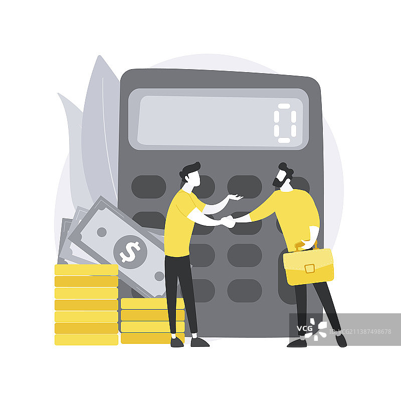 会计预约抽象概念图片素材