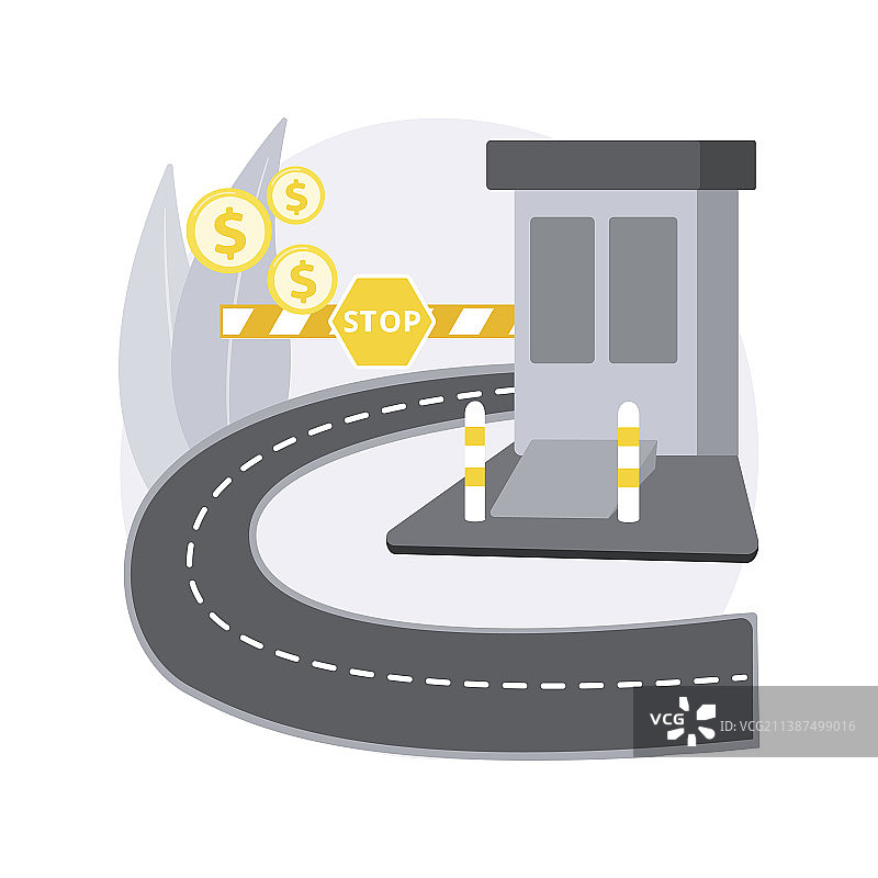 收费公路抽象概念图片素材
