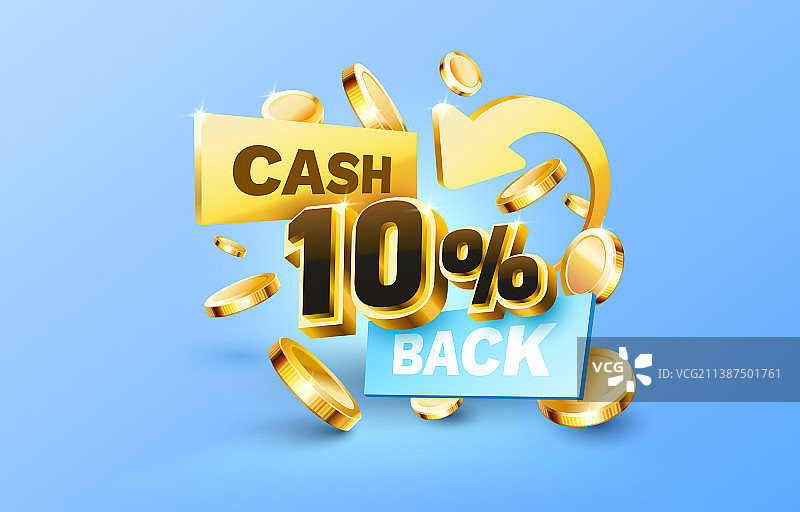 10现金返还服务金融支付标签图片素材