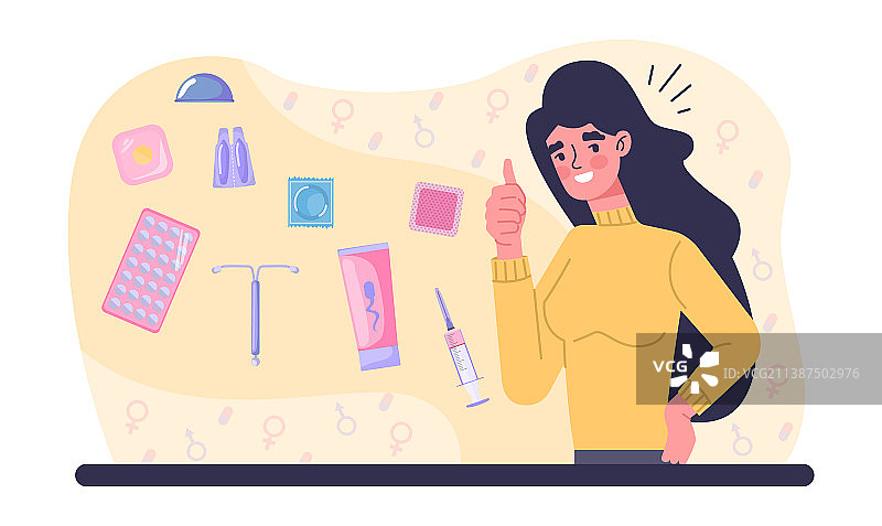 女性避孕概念图片素材