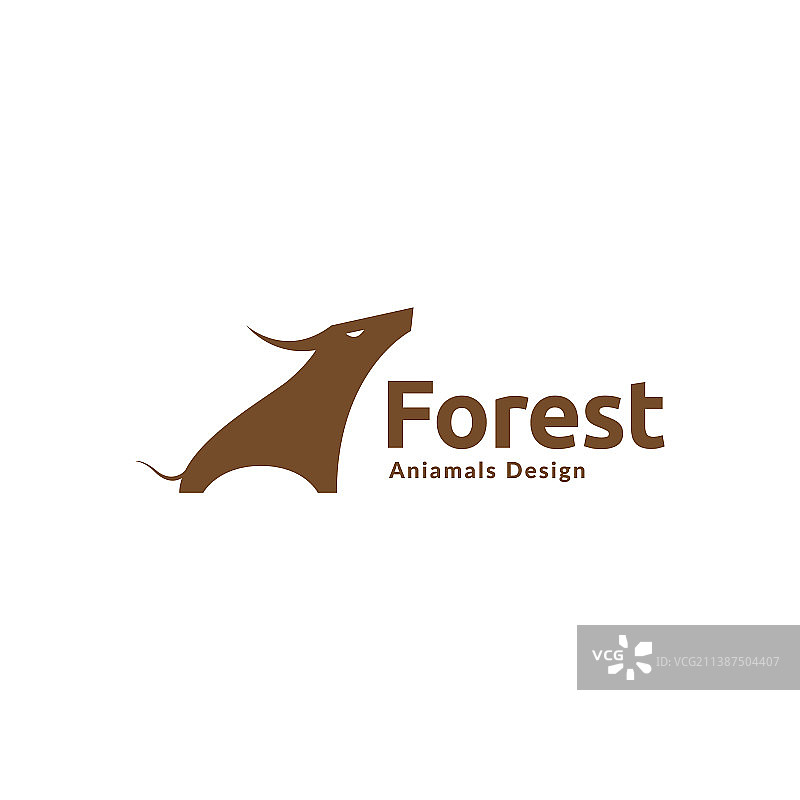 独特造型小牛logo设计图片素材