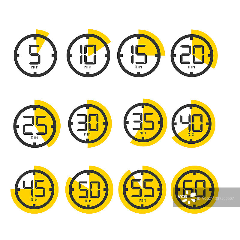 极简主义风格的秒表时间图标图片素材