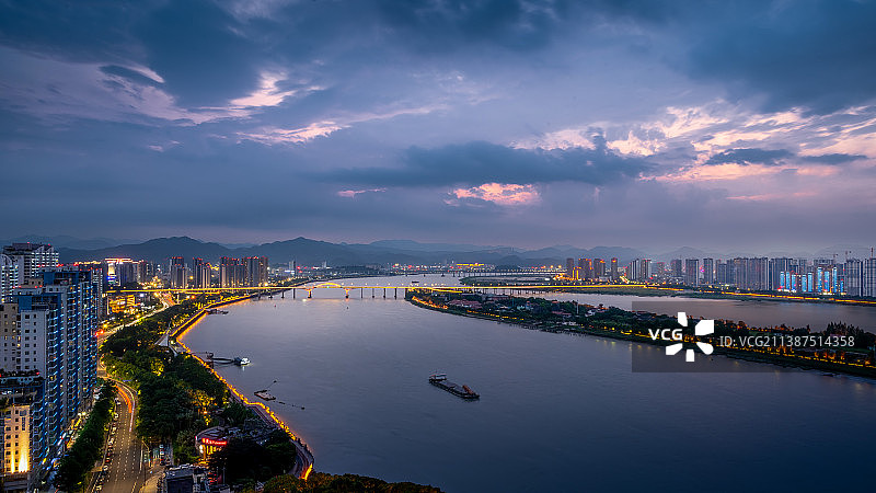温州瓯江夜色图片素材