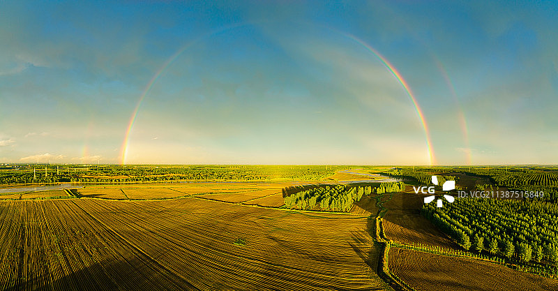 辽宁省阜新市彰武县彩虹桥下的柳河风光图片素材