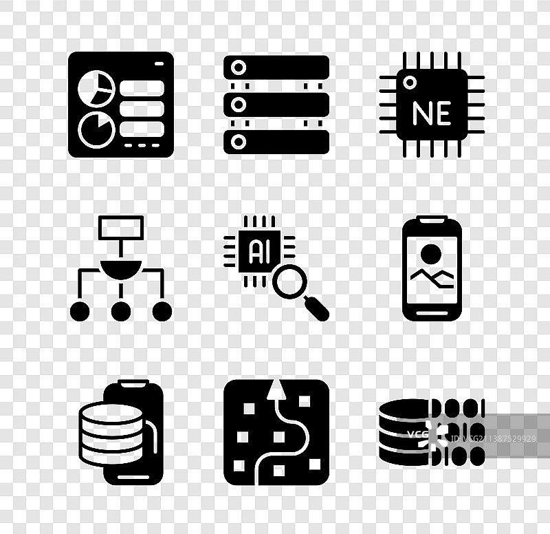 电脑API接口服务器数据套装图片素材