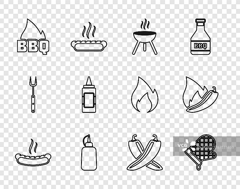 热狗三明治烤箱手套烧烤元素图片素材