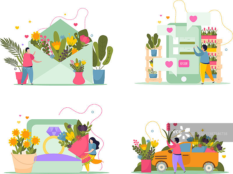 花店商品组合图片素材