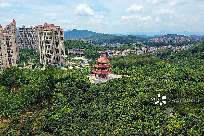 广东省广州市增城区荔枝文化公园航拍图片素材