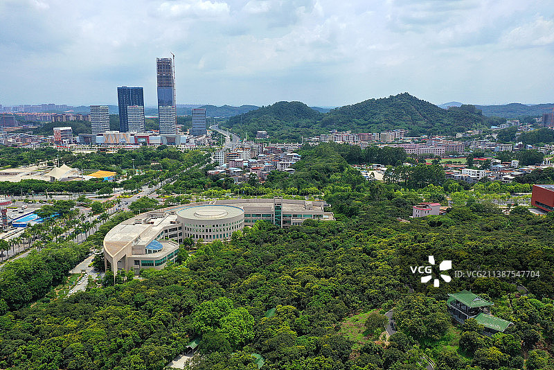 广东省广州市增城区荔枝文化公园航拍图片素材