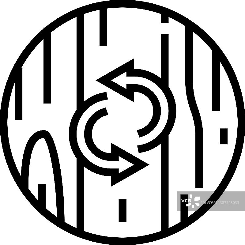 硬木地板重涂线性图标图片素材