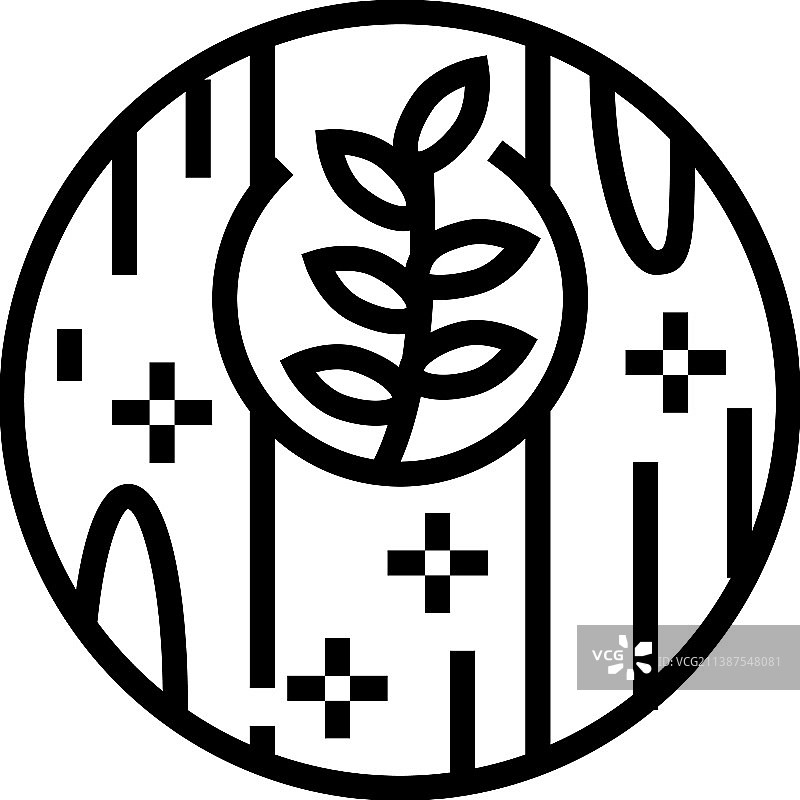 生态清洁木地板线条图标图片素材