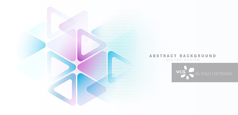 抽象活力粉色和蓝色三角形图片素材