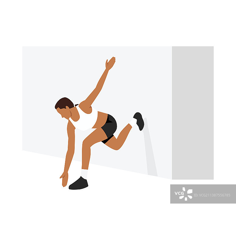 做弓步运动的女人图片素材