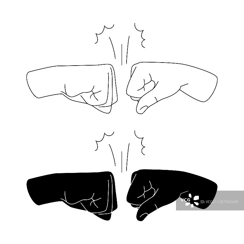 碰拳手势图片素材