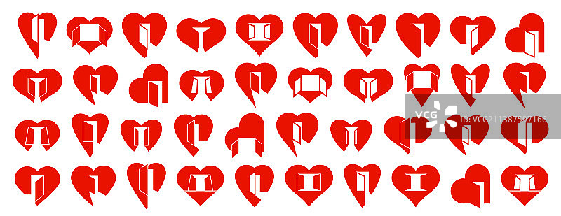 爱心门图标或logo图片素材