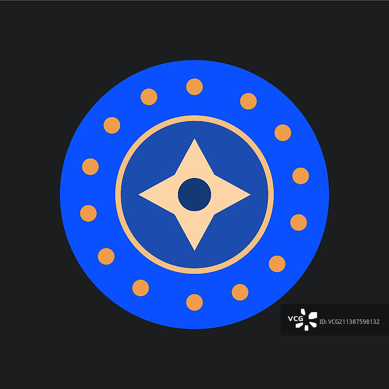 星星圆点曼陀罗瓷砖墙概念图片素材