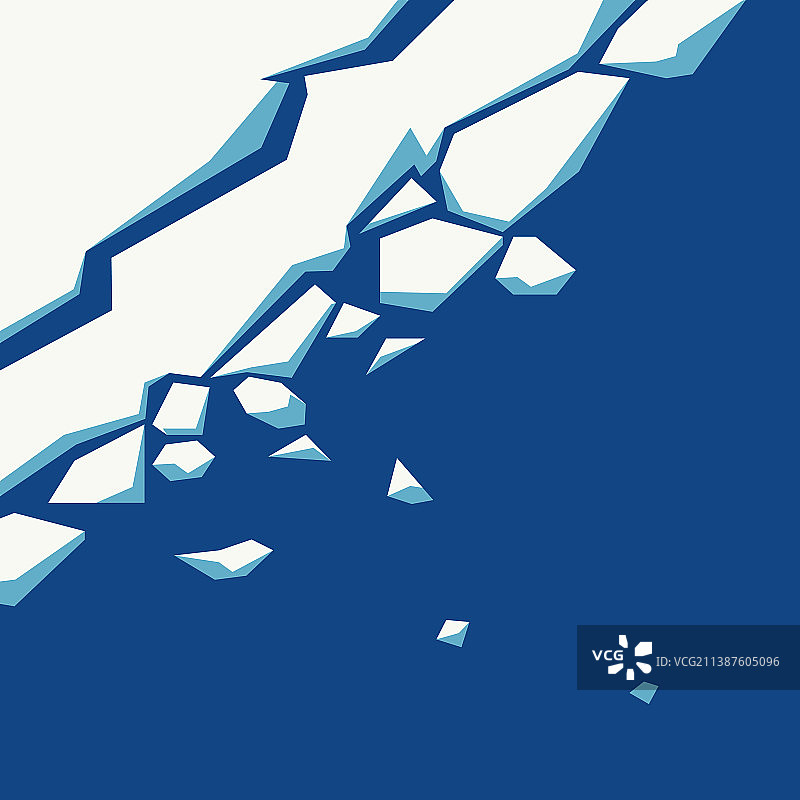 全球变暖北极冰融化水域图片素材