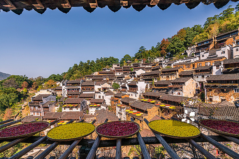 江西婺源篁岭晒秋图片素材