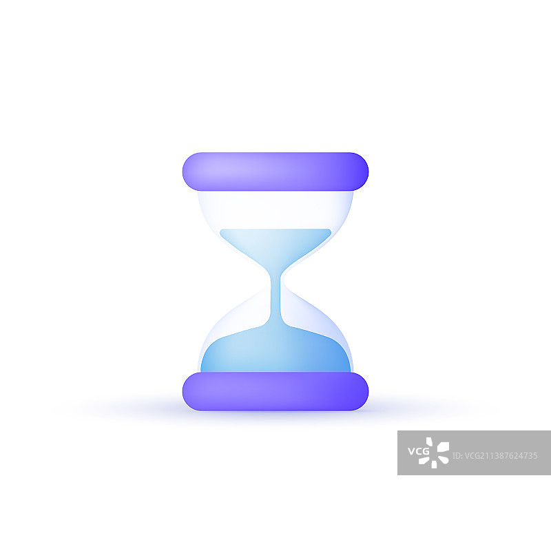 商务概念：3D沙漏图片素材