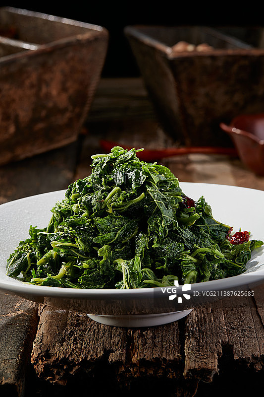 凉拌鸡毛菜图片素材