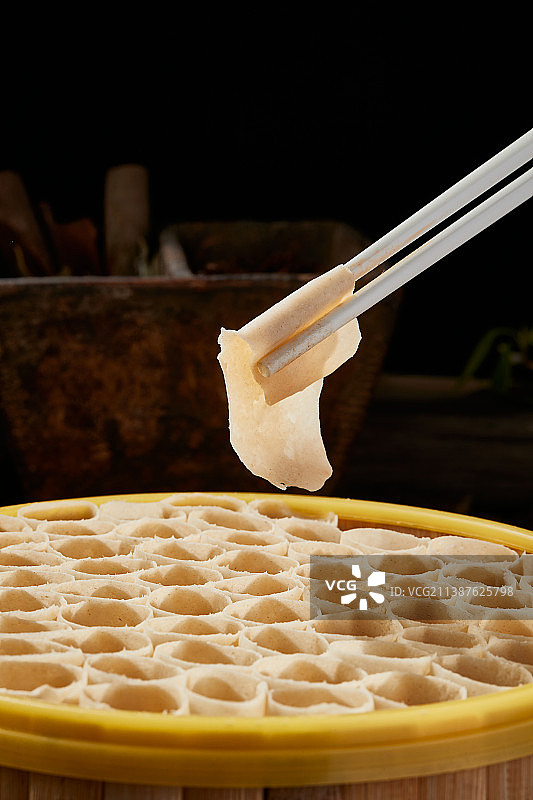 张家口坝上特色美食蒸莜面图片素材