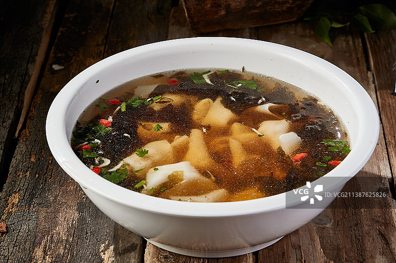 紫菜酱油馄饨汤图片素材