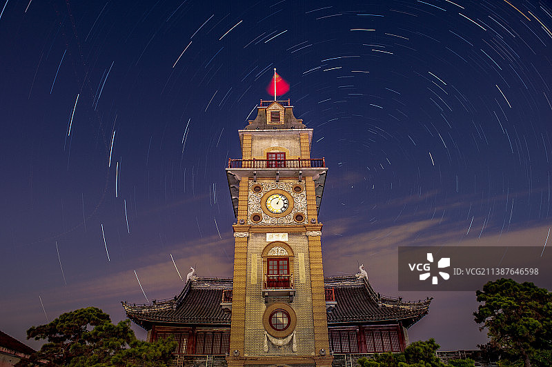 南通钟楼坐看斗转星移图片素材