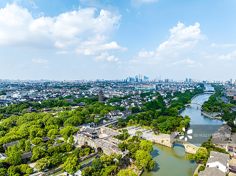 江苏苏州盘门景区风光图片素材
